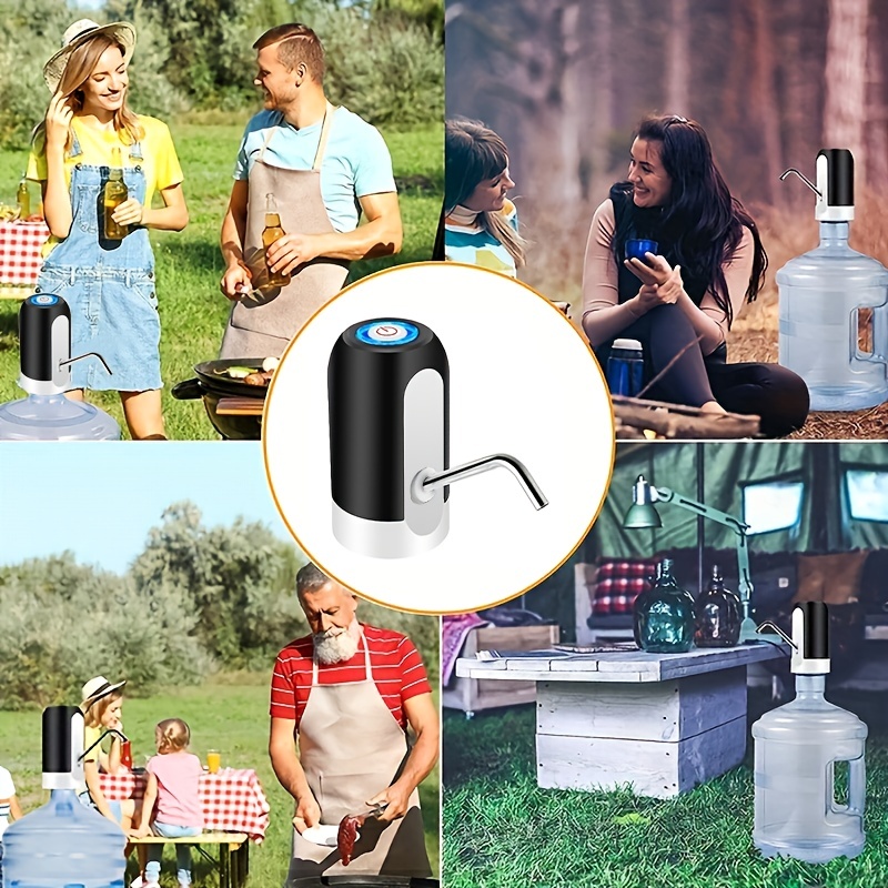Water Bottle Pump 5 Gallon Water Bottle Dispenser With Usb Charging  Automatic Pump For Outdoor Or Kitchen (white)