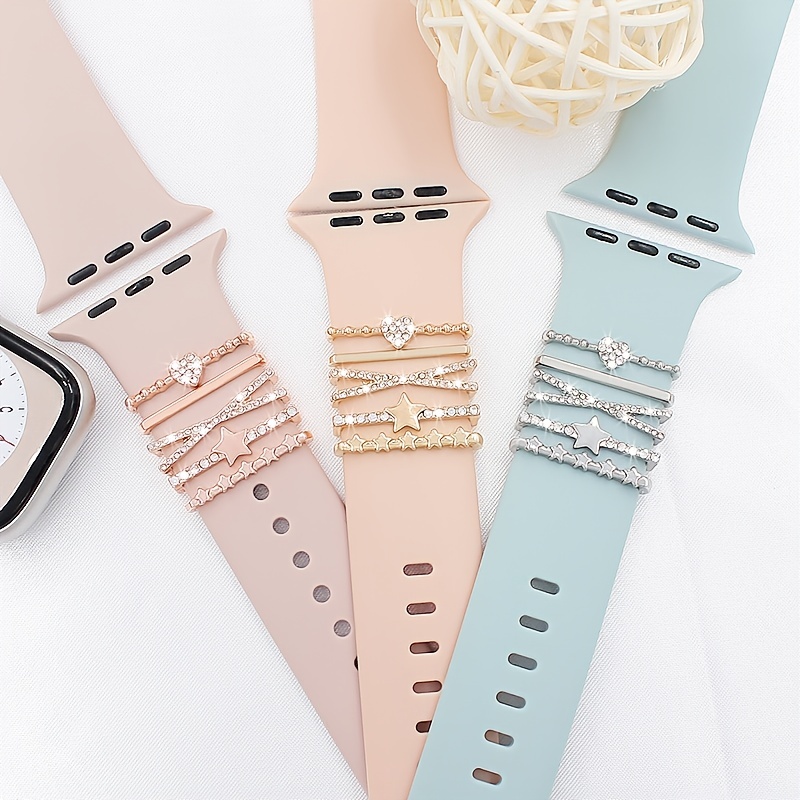 Designer Band with Charms Decor Compatible with Apple Watch Band