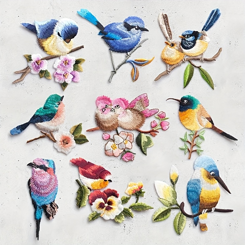 

1pc Embroidery Bird Patches Diy Sewing Dress Coat Shirt Pants Clothing Hat Scarf Bag Sticker Applique Scrapbook Decor
