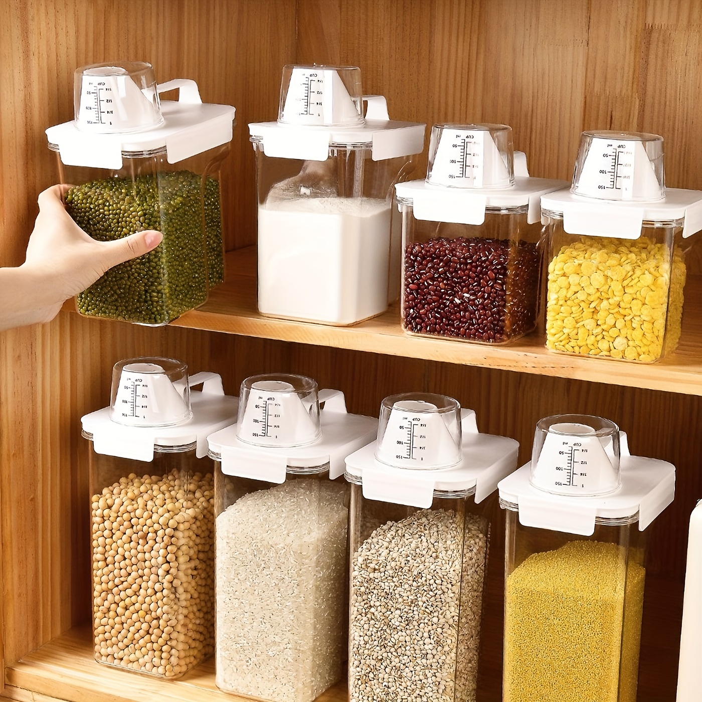 Contenedor Cereales Dispensador Alimentos Plástico Cereales - Temu