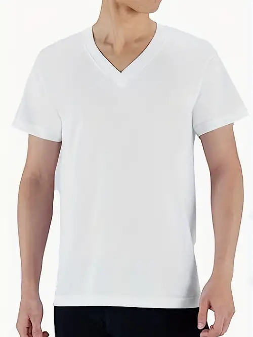 Men's Summer Tight V neck Sports T shirt: High Elasticity - Temu