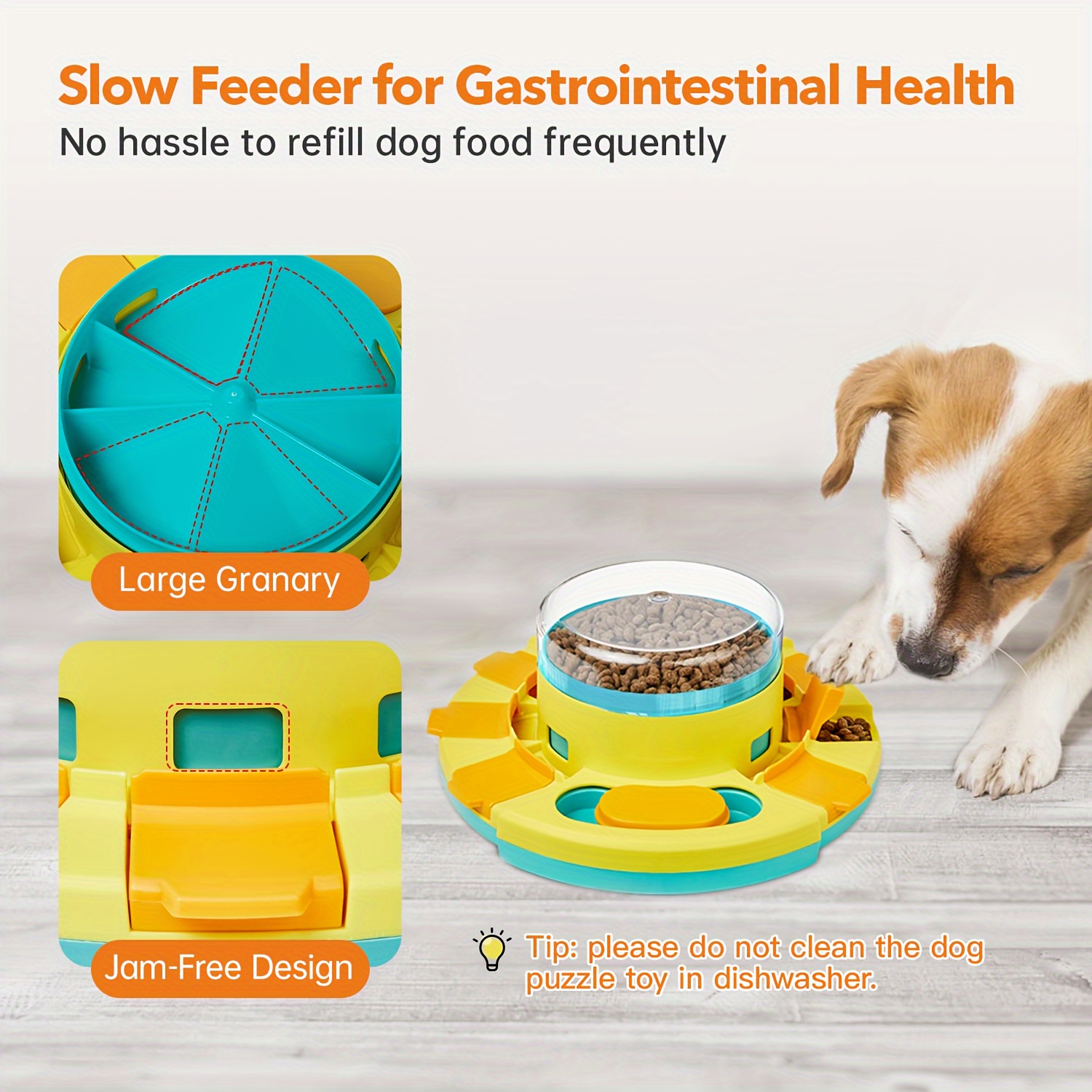 Interactive Dog Treat Toys, Robot Shape Slow Feeder for Small Medium Dogs  to Keep Them Busy, Enrichment Tumbler Pet Puzzle Toys for IQ Training Mind