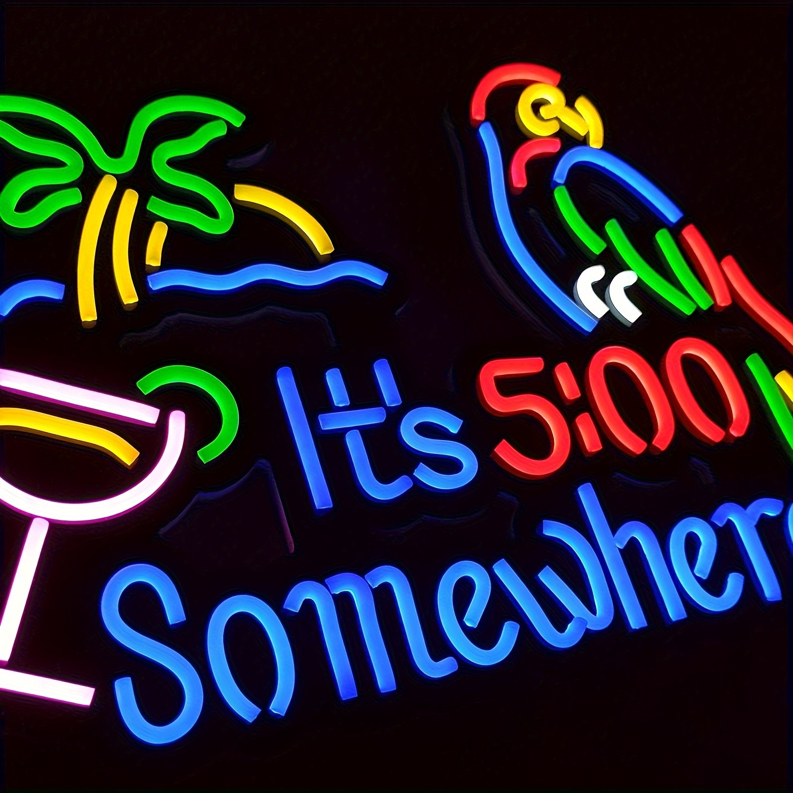 Cocktails Cup LED Neon Sign Art Wall Lights for Bar Club Bedroom Windows Glass Hotel Pub Cafe Wedding Birthday Party Gifts