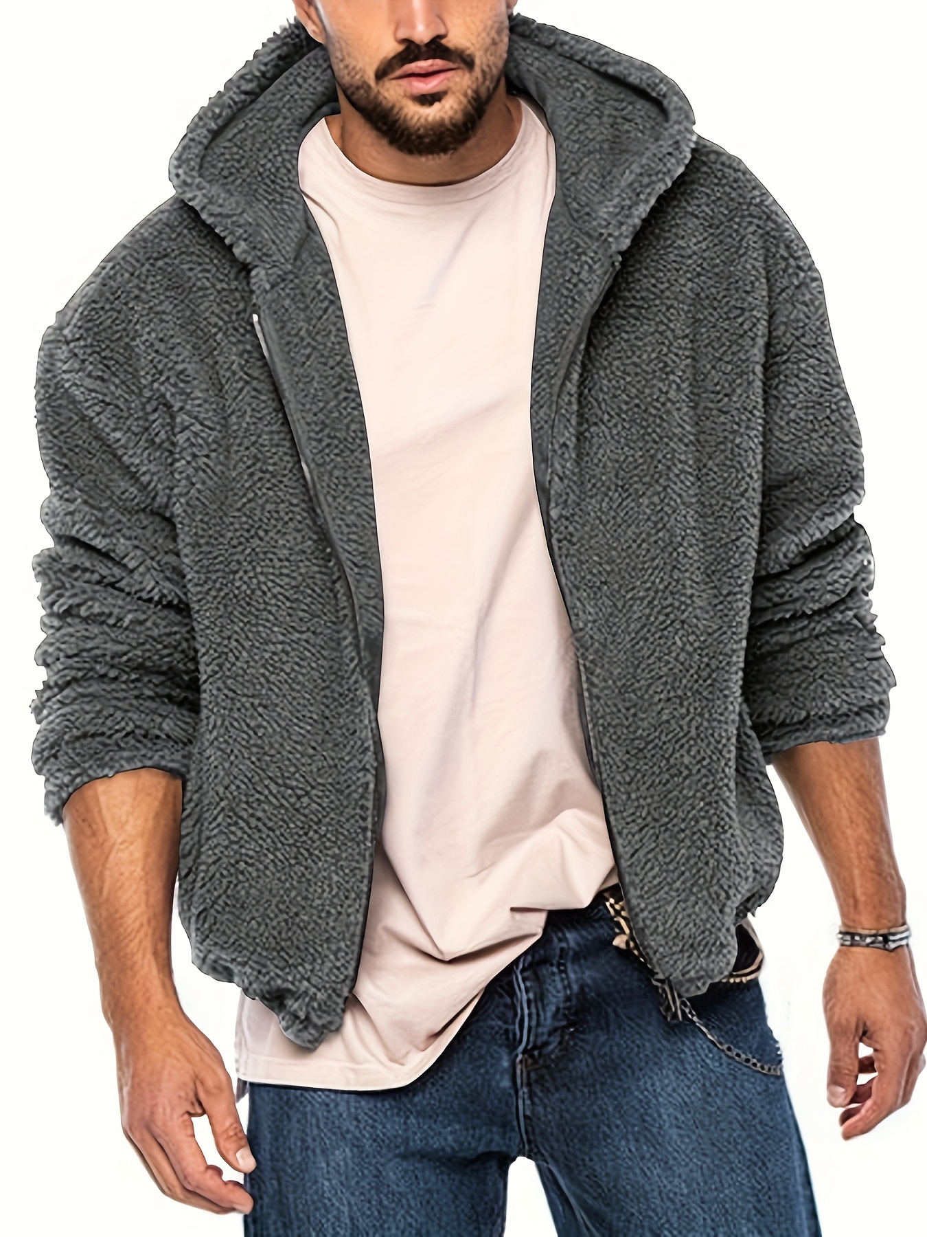 Men's Everyday Fleece Full-zip Faux Shearling-lined Hoodie