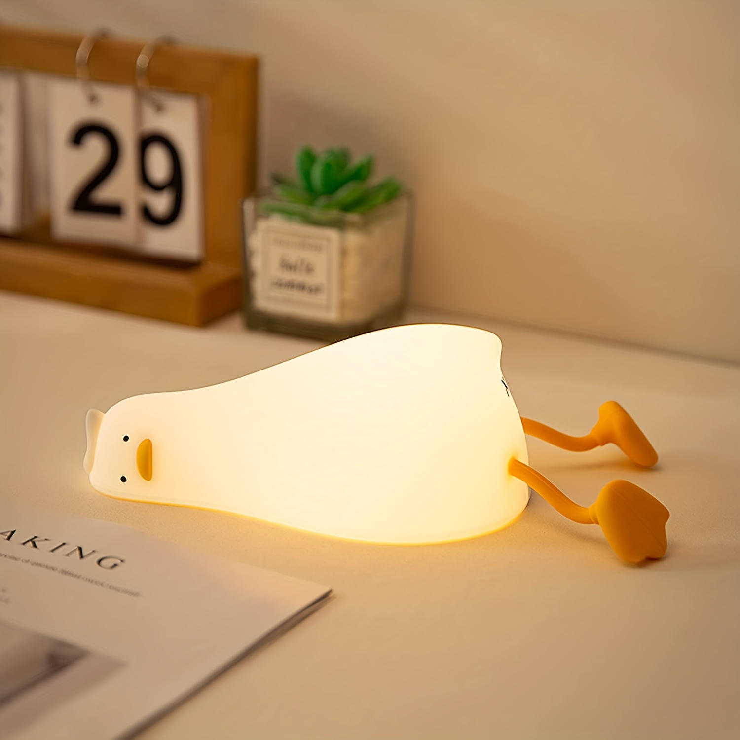 Night Lights For Kids Usb Rechargeable Lamps, Bpa-free Abs+silicone Bedside  Lamp For Breastfeeding,color Changing, Yellow Pear