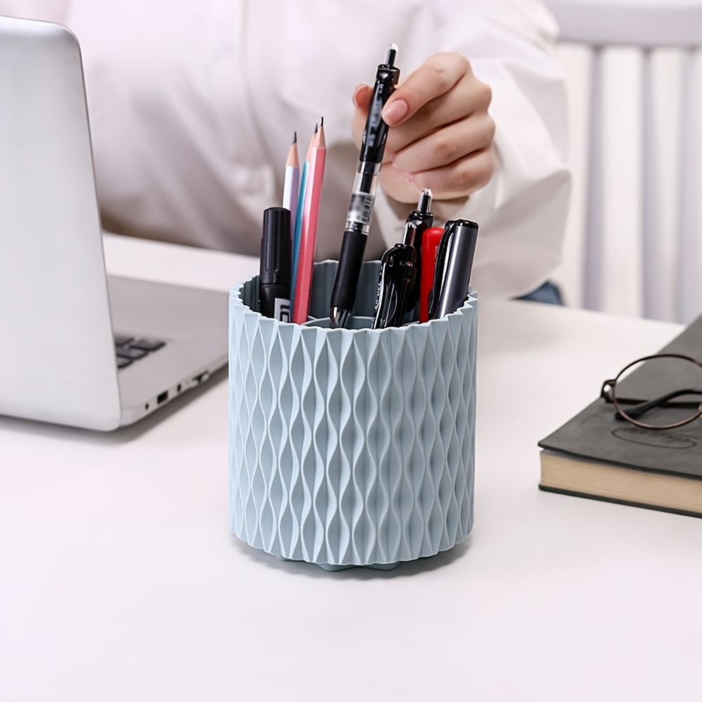 Plastic Pen Pencil Holder Desktop Organizer Box Multi grid - Temu
