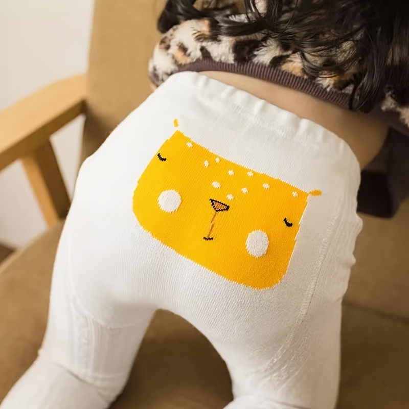 1 Pieza Pantalones De Medias Térmicas Para Niña Con Patrón De