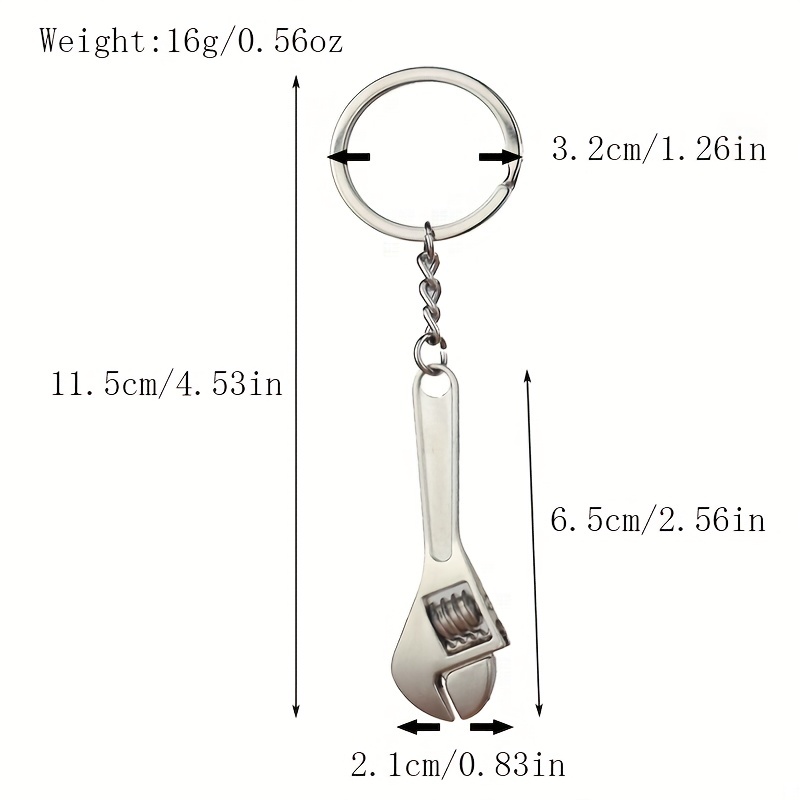 Mini crescent hot sale wrench keychain