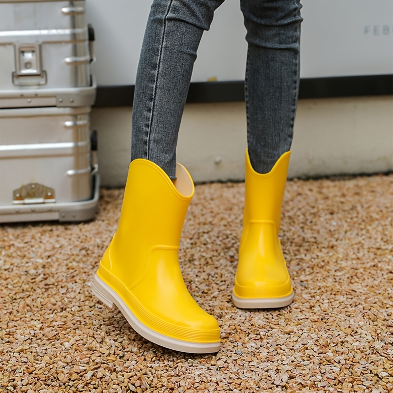 platform rain boots women