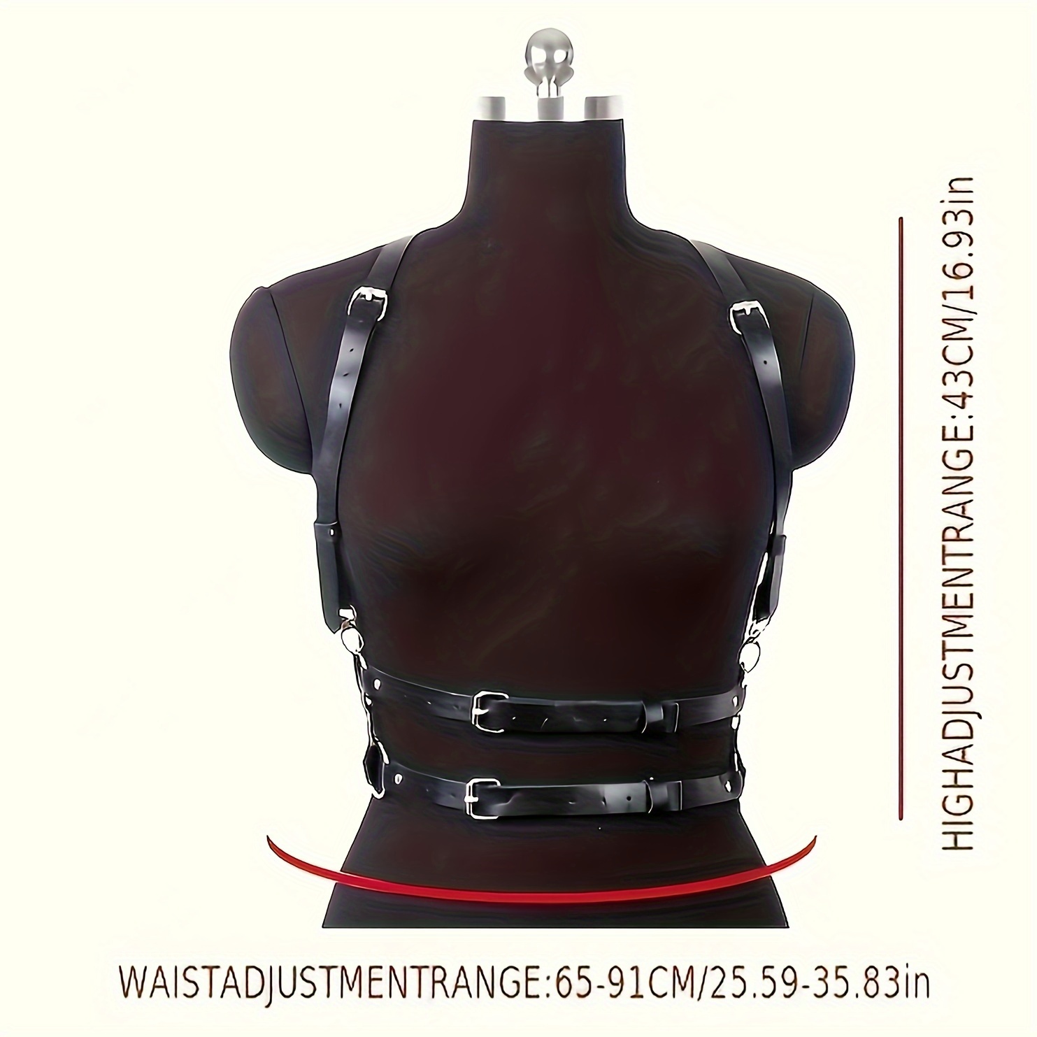 Adjustable Harness Belt Black Pu Leather Waistband Women - Temu Canada