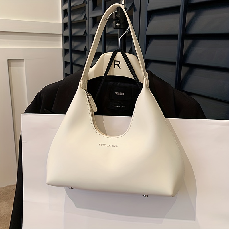 Fashion Women Shoulder Underarm Bag Nylon Solid Color Top-handle Clutch  Ladies Zipper Shopper Bag Trend Exquisite Handbag Pouch