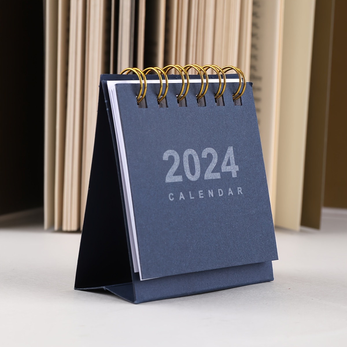 Mini Calendrier De Bureau Simple Couleur Unie 2024 Petit - Temu Canada
