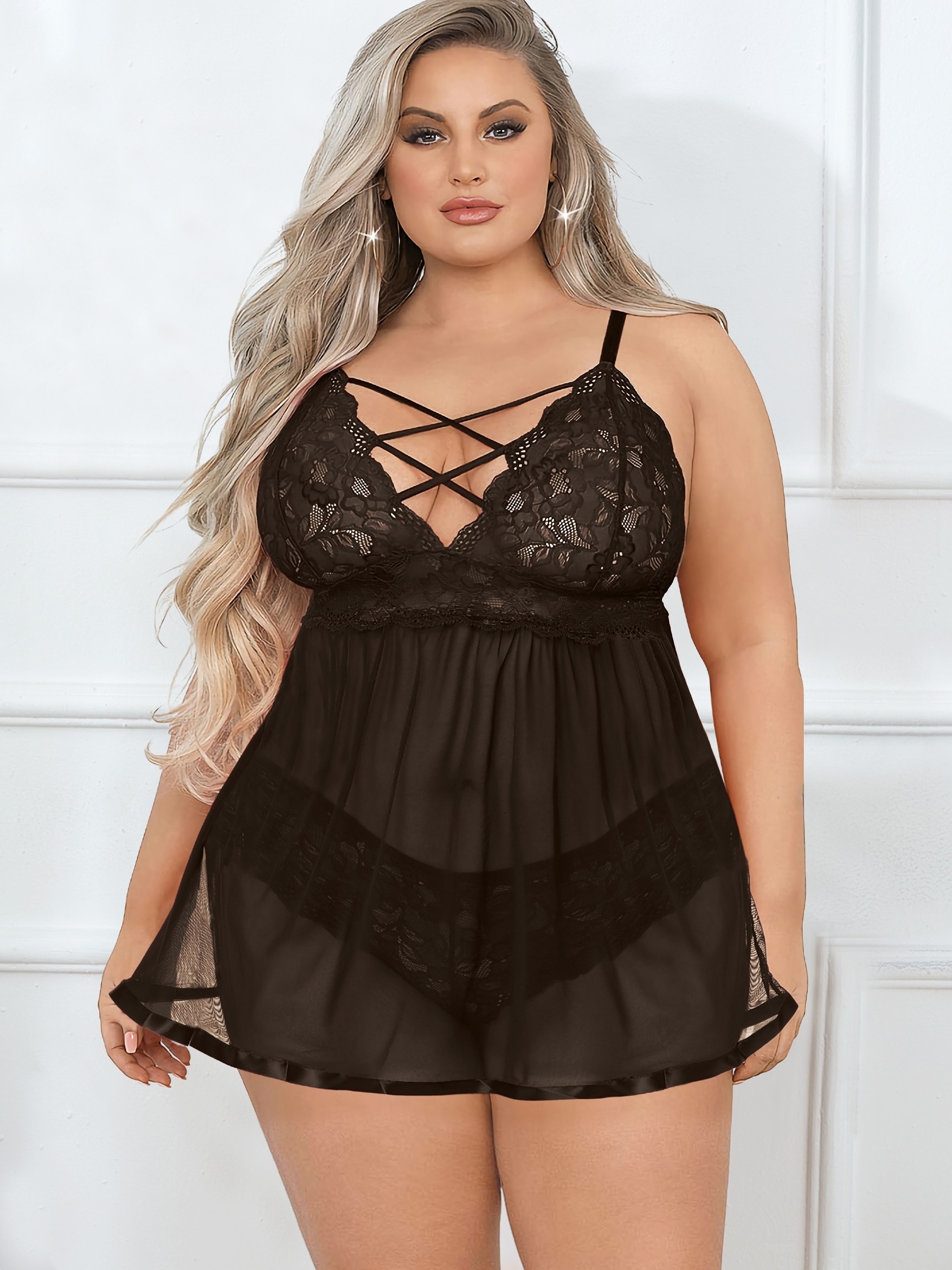 Sexy Lingerie for Women Crotchless Plus Size Lingerie for Women Sexy  Underwire Lace Babydoll Lingerie Side Slit Corset Dress for Women Sexy  Women Lingerie Sexy Sets Crotchless White at  Women's Clothing