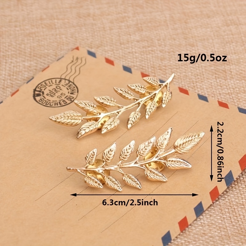 Vintage Style Leaf Shape Metal Brooch Pin