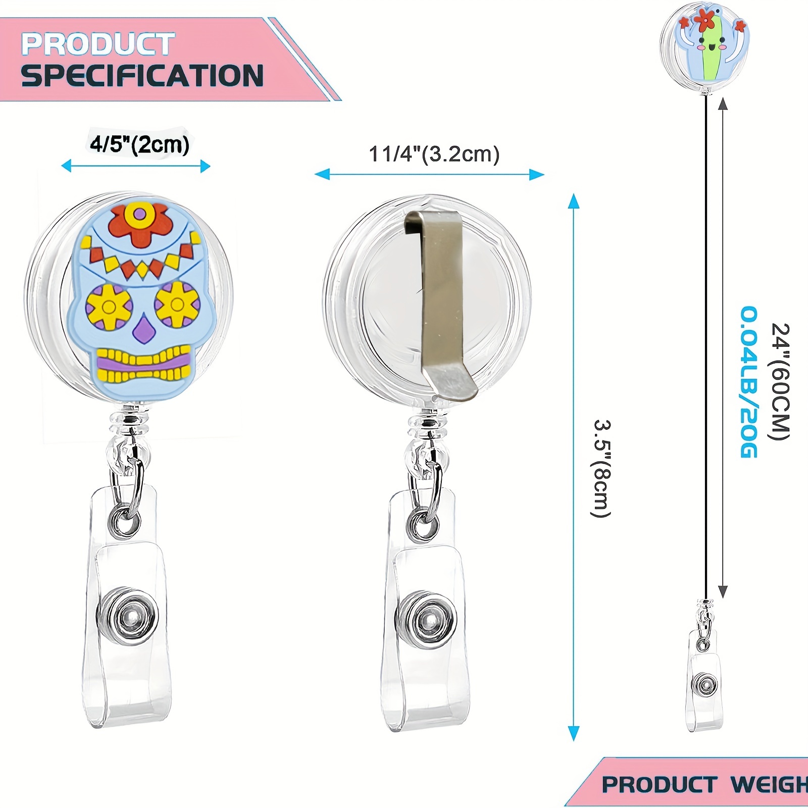 1pc porta Badge retrattile infermiera medico mostra ID porta Badge porta  Badge forniture per ufficio scolastico / Accessori per la scrivania e  organizer