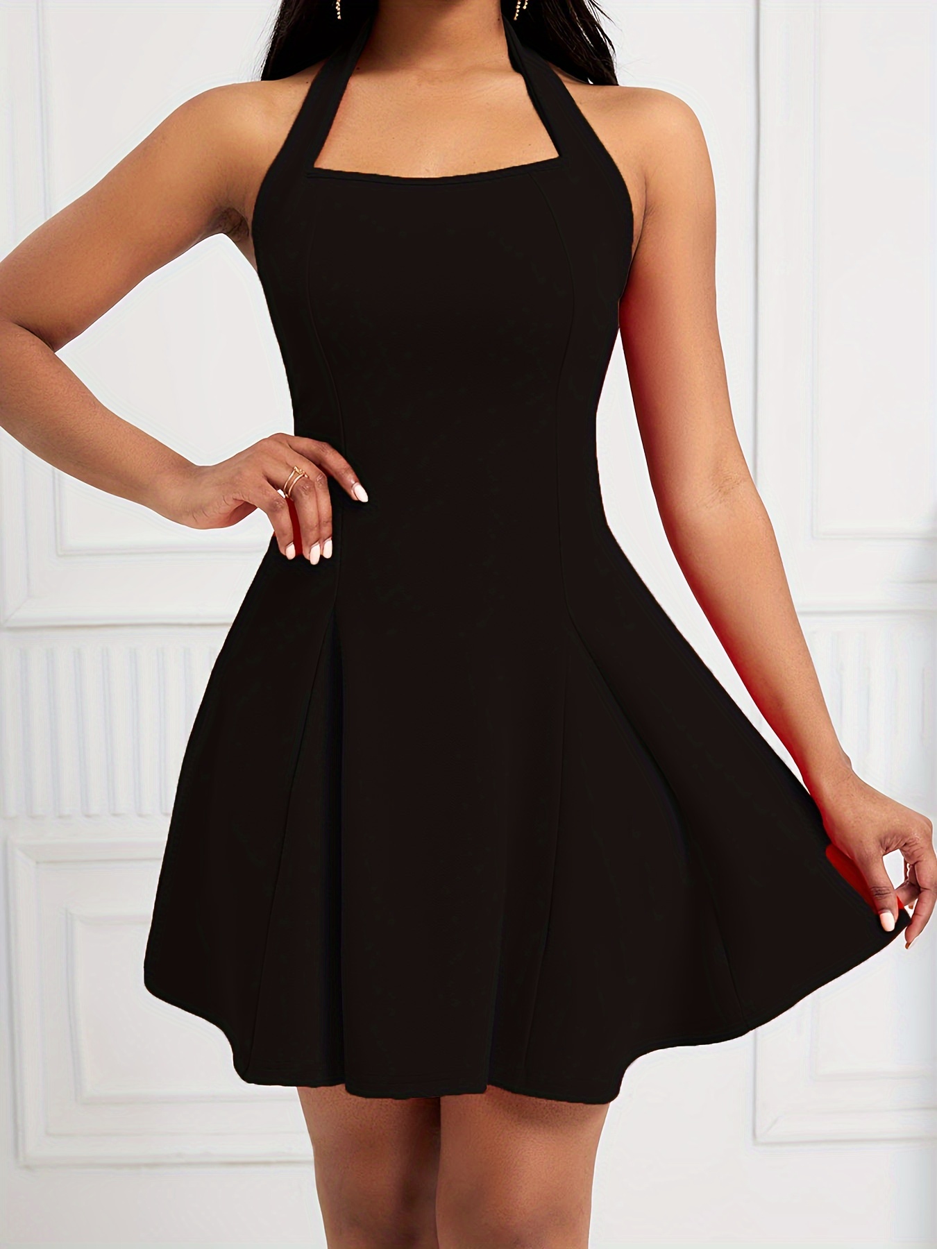 Short Black Halter Dress