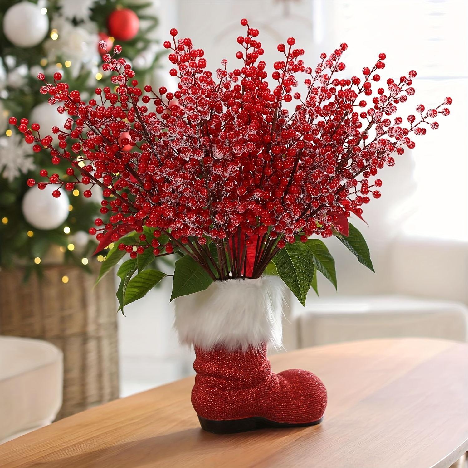 Artificial Flowers  Artificial Tall Red Berries