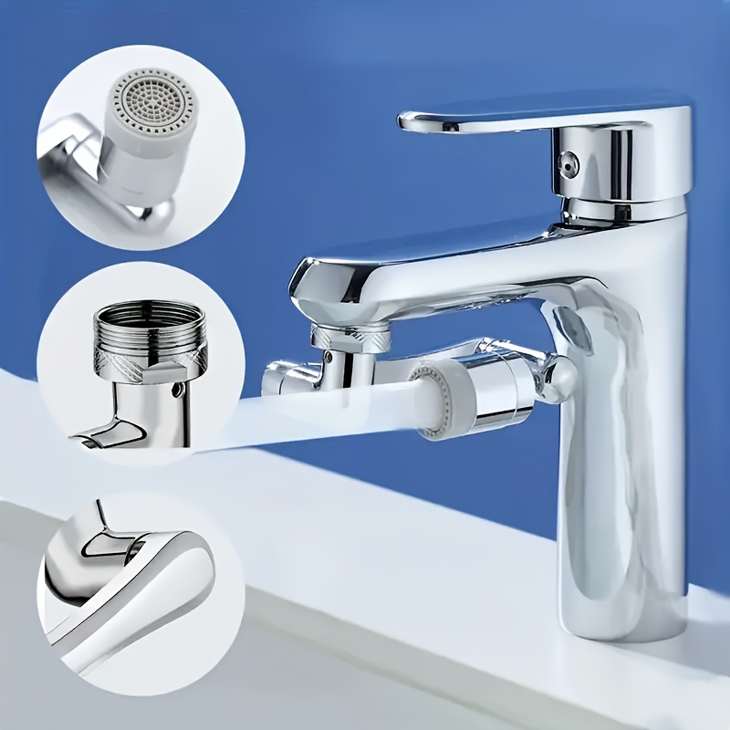 

1pc Robotic Arm Faucet, 1440 ° 1080 ° Abs Plastic Rotating Extension Faucet Aerator, Splash Filter, Kitchen Sink Faucet, Bubble Nozzle