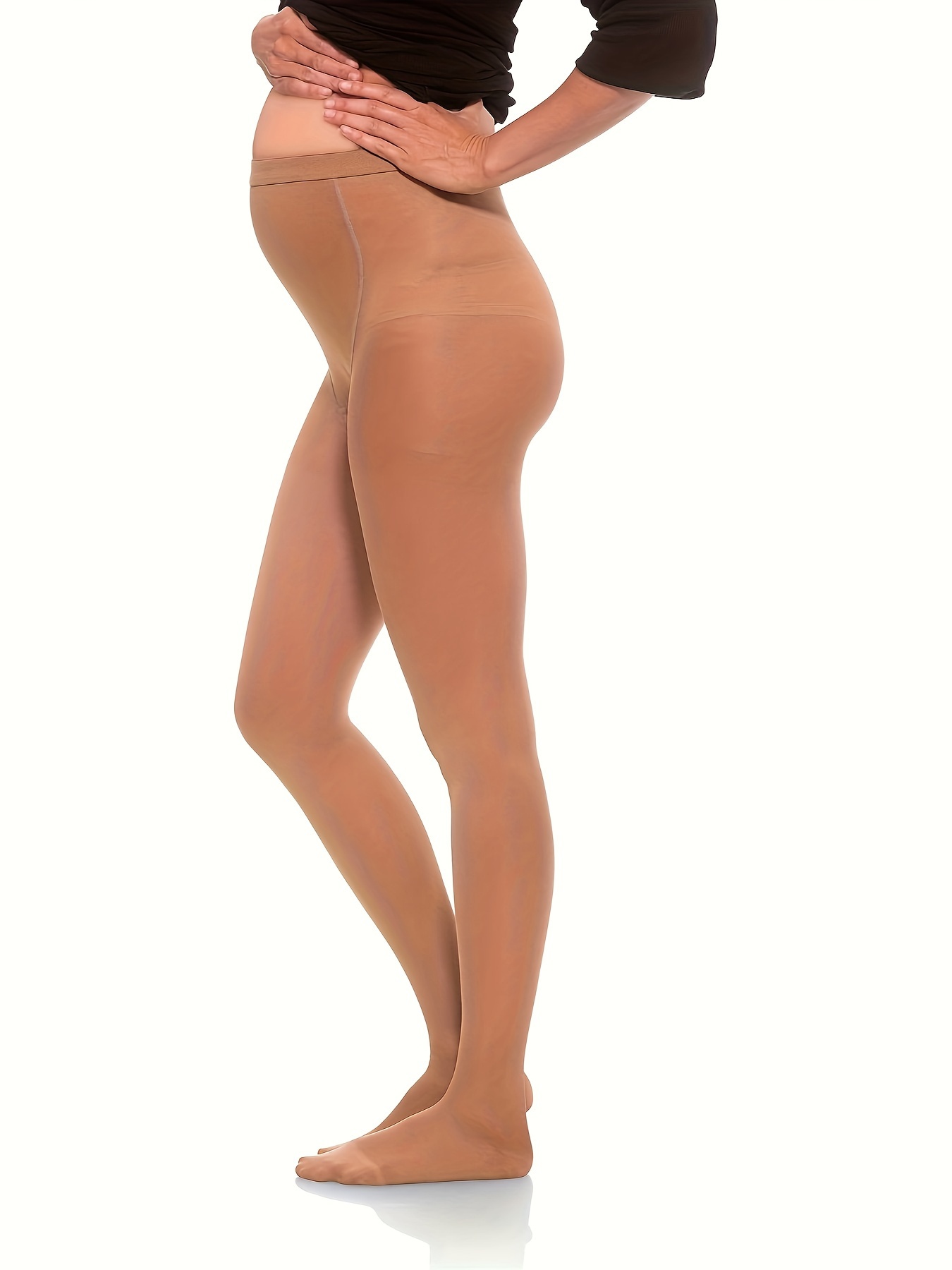 Women's Maternity Transparent Stockings Tights Pregnant - Temu