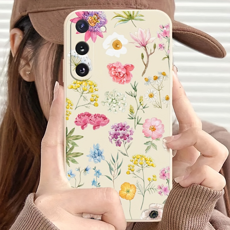 

Flower Graphic Phone Case For Galaxy S10 5g/s10+/s20 5g/s20+ 5g/s20 Ultra 5g/s21 5g/s21+ 5g/s21 Ultra 5g