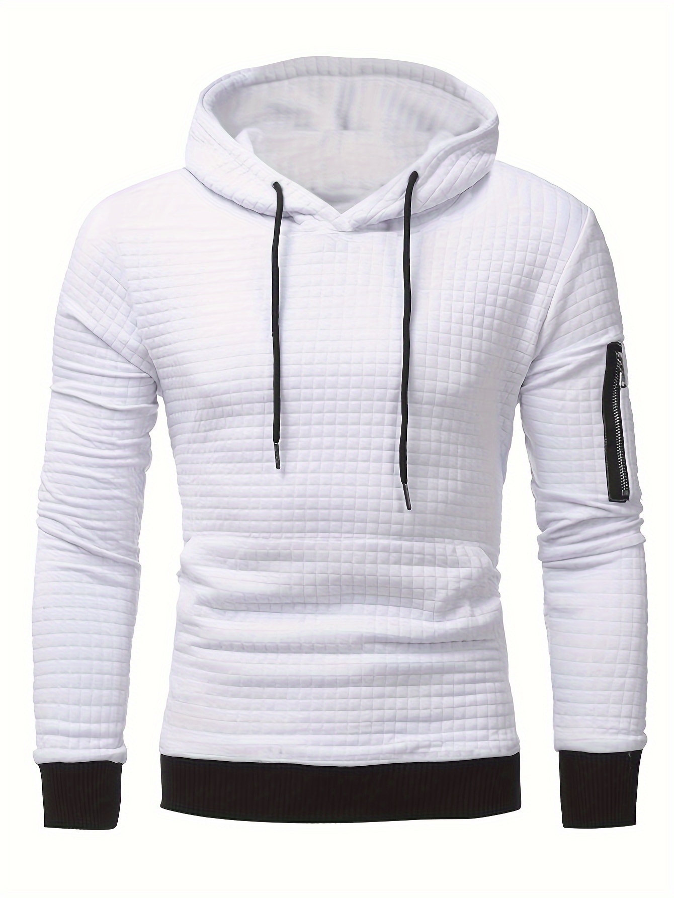 Color Block Hoodies for Men Regular Fit Long Sleeve Fishing Hoodies  Sweatshirt Kangaroo Pocket Casual Pullover Sportwear