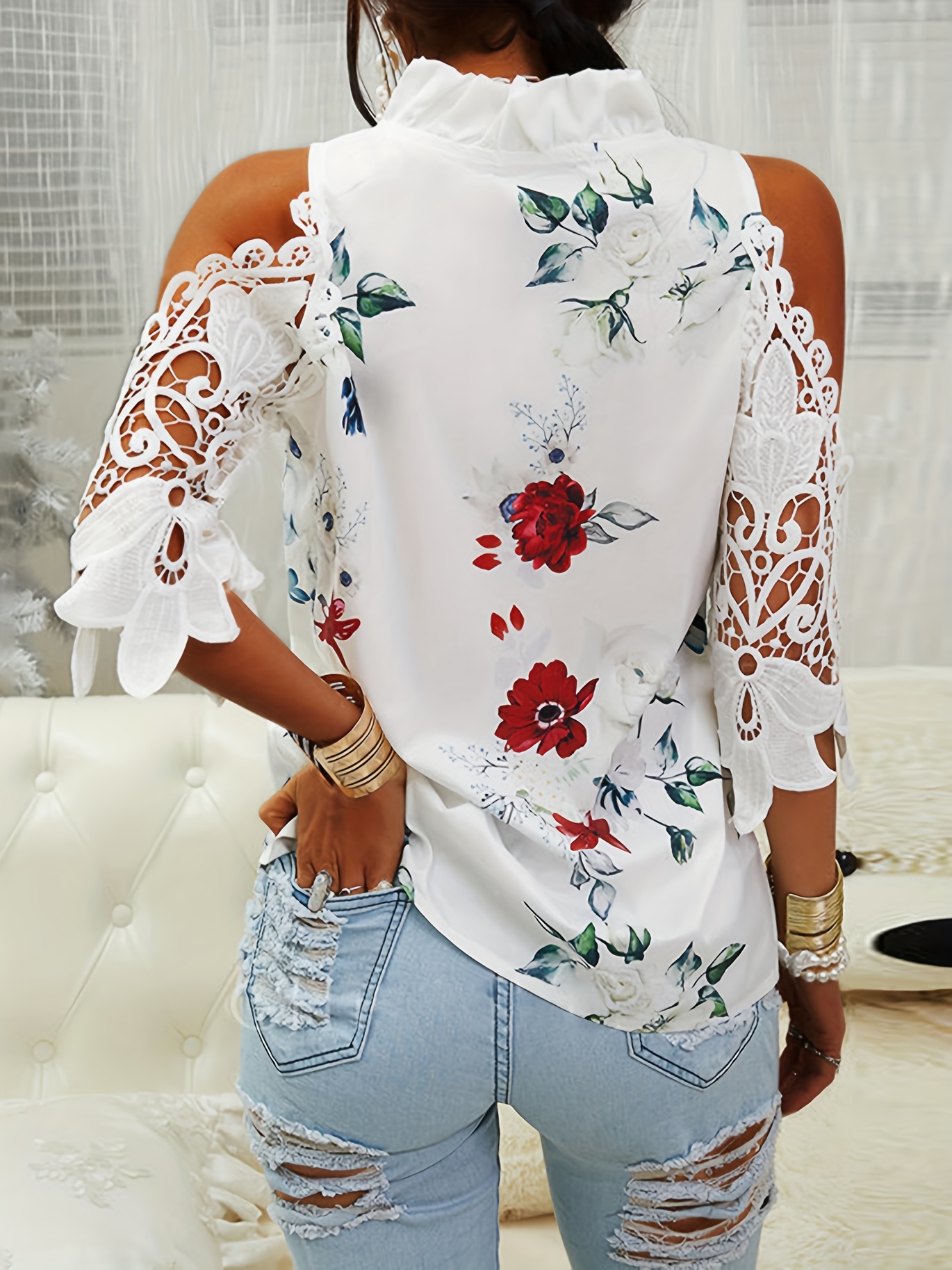 Half Shoulder Blouse