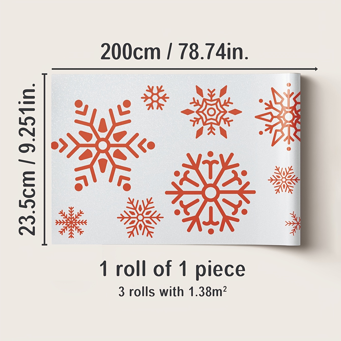  Snowflake Stickers On A Roll for Winter (3 Rolls of