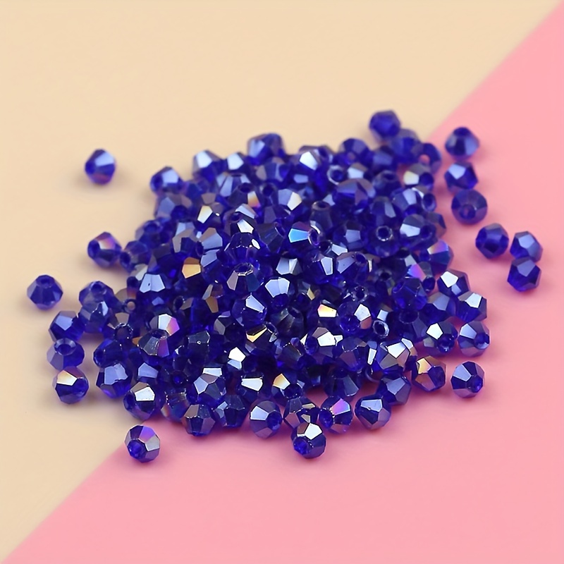 Dark Purple Transparent 8mm Faceted Bicone Plastic Beads (200pcs)