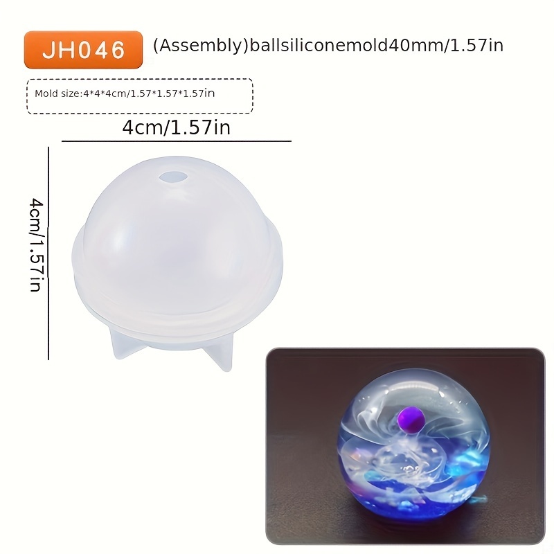 Round Ball Silicone Resin Mold, Upgraded Seamless 3d Ball Shape Resin Mold  Clear Silicone, Large Round Ball Epoxy Resin Mold For Flower Preservation,  Resin Casting, Soap, Candles Making Home Decoration - Temu