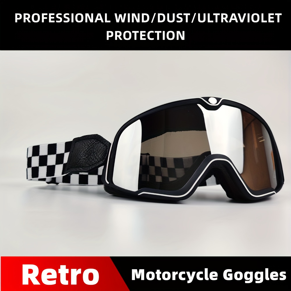 Gafas De Moto Lentes De Casco A Prueba De Viento Gafas Antideslizantes Para  Fuera De La Carretera Ciclismo Gafas Retro Gafas Moto, Moda de Mujer