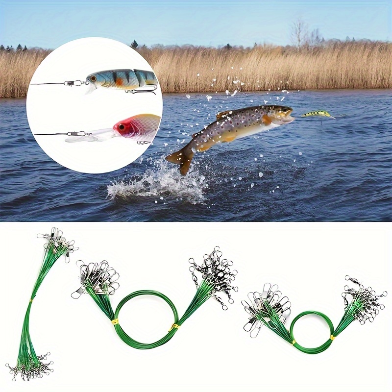 Bite resistant Wire Leader Swivel Snap Fishing Accessories - Temu
