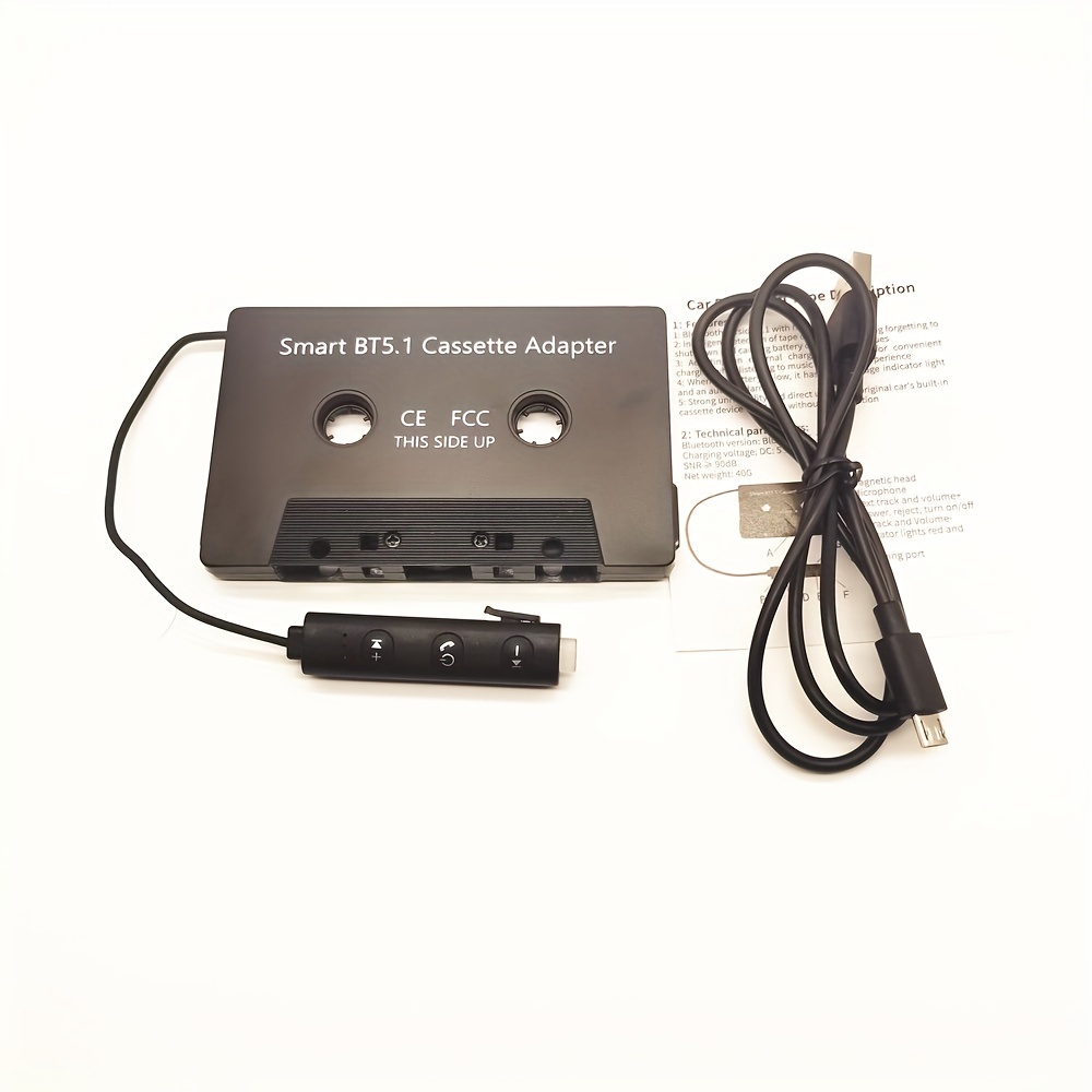 Cassette Audio Bluetooth pour Voiture vers Récepteur Auxiliaire, Adaptateur  de Cassette Bluetooth à Réduction de Bruit, Transmission Rapide, pour