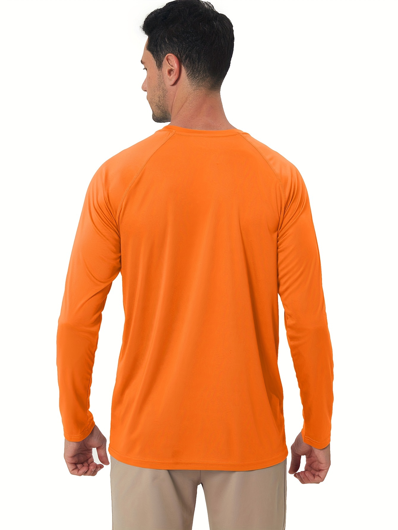 BALEAF Men's Sun Protection Shirts UV SPF T-Shirts UPF 50+ Long Sleeve Rash  Guard Fishing Running Quick Dry Orange Size M in Dubai - UAE