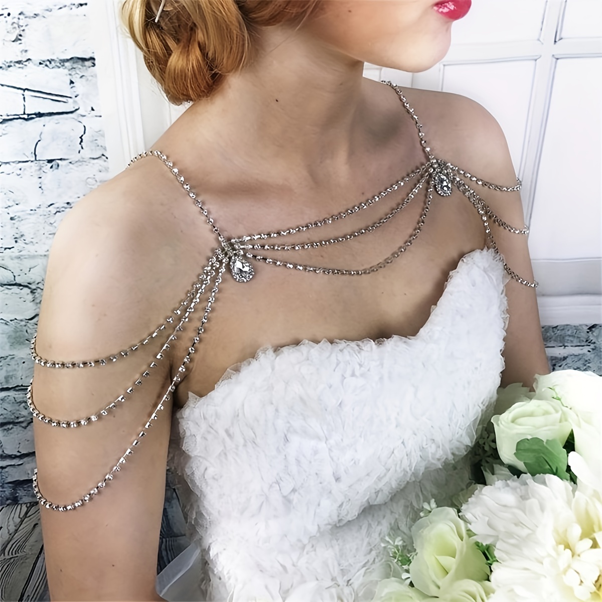 Bridal hot sale shoulder chain