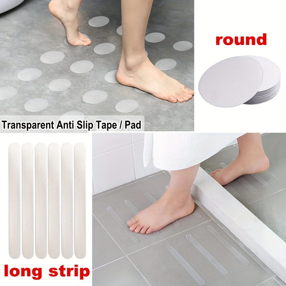 10PCS No Slip Bathtub Stickers Anti-Slip Shower Safety Bath Mat Transparent  Pads