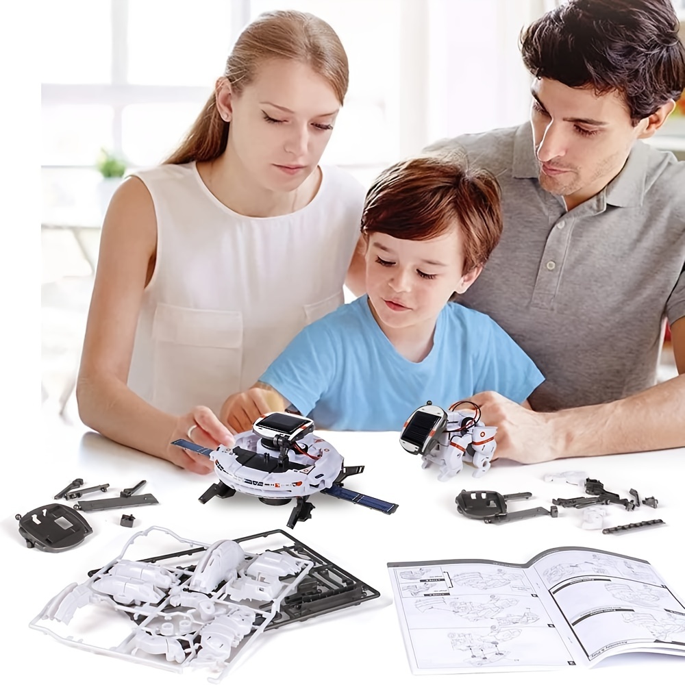 STEM Kit de Robot Solaire Jouets 12 en 1, Ensemble d'Expériences  Scientifiques du Bâtiment éducatif Cadeaux pour Enfants Garçons Filles,  Cadeaux pour Enfants de 8 9 10 11 12 13 Ans (Gris)-Gris