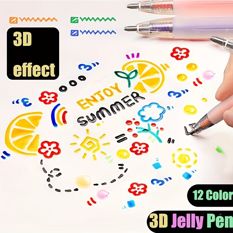 12 Color Rainbow Pen Graffiti Painting Pen Gradient Color - Temu