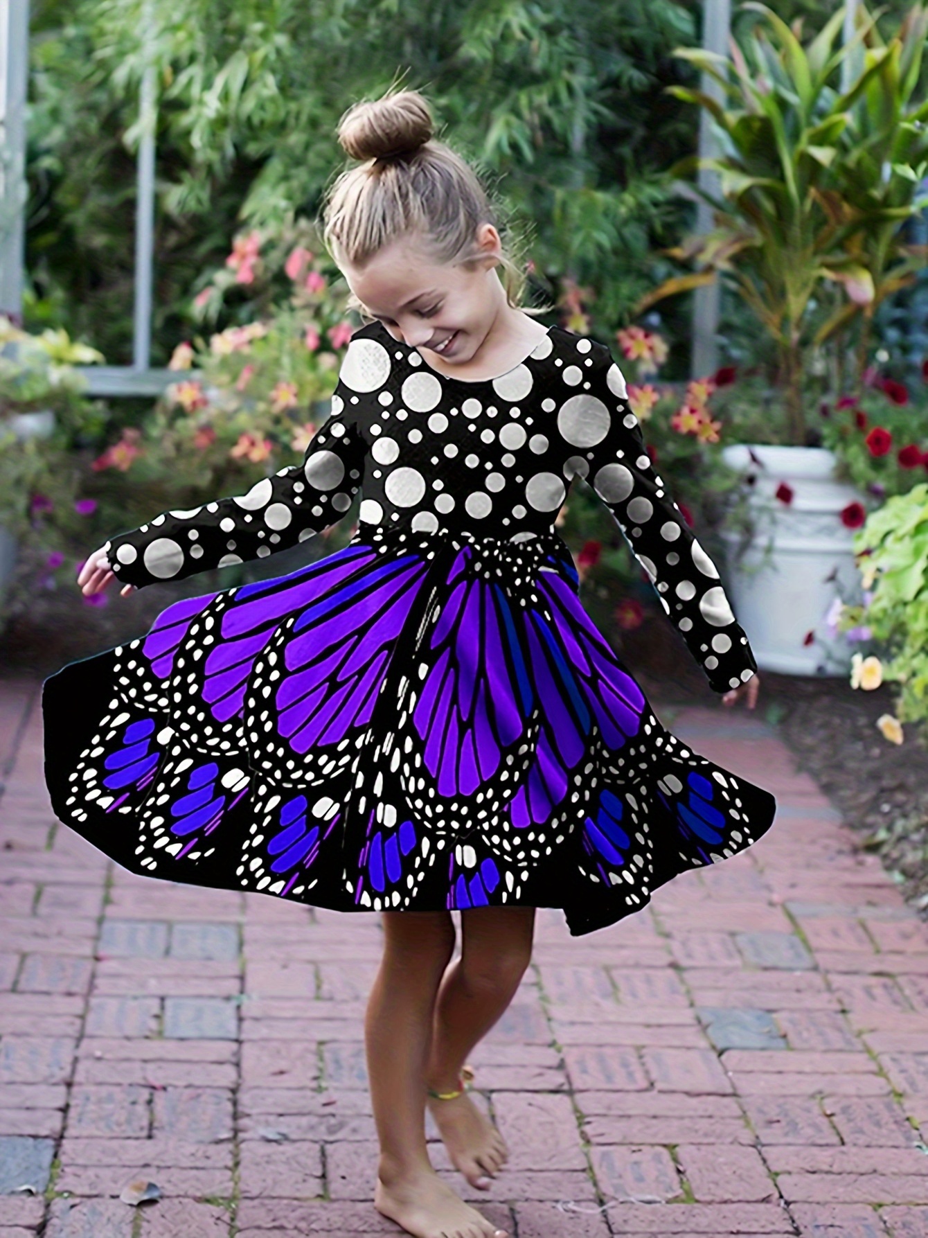 Butterfly Print Cami Pajama Dress Comfy Ruffles Hem - Temu