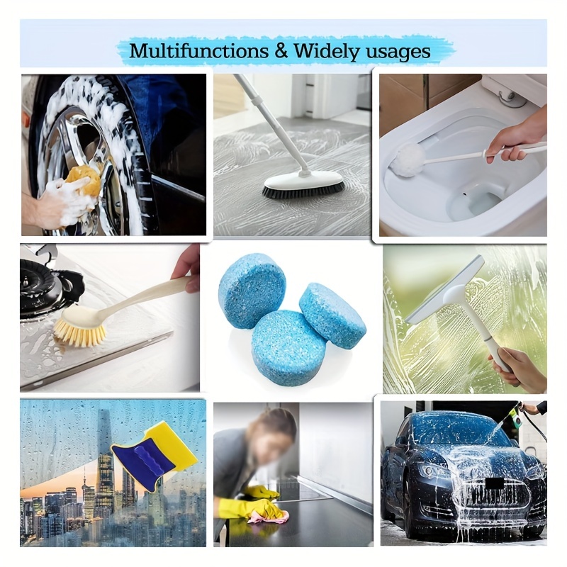 30 Pcs Glass Solid Wiper Cleaning Tablets, Car Windshield Glass  Concentrated Washer Tablets, Multifunctional Car Effervescent Washer  Cleaning Tool for Car Kitchen Window 