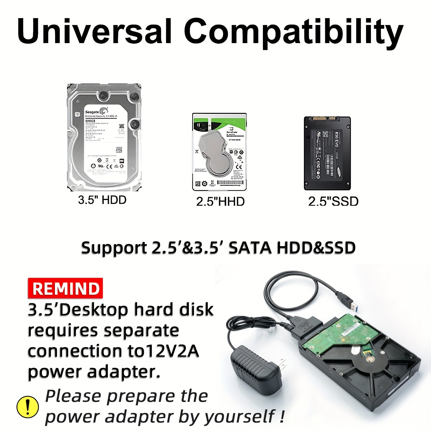 Adattatore USB 3.0 / SATA 2,5 per collegare il tuo hard disk al PC