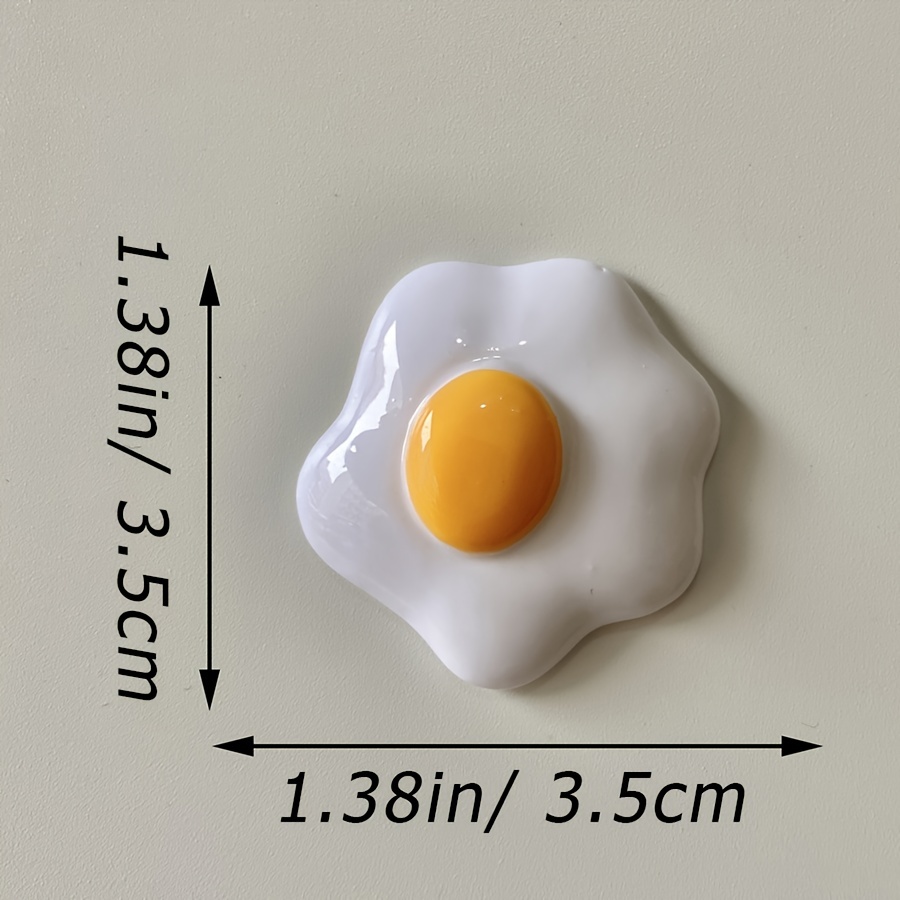 Resin Fried Egg Refrigerator Magnet Cute Food Magnetic - Temu