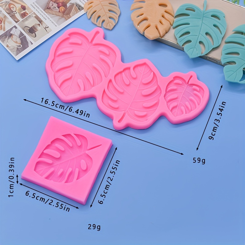 1pcs Fan Palm Leaf Mold Silicone Fondant Cake Decorating Tools Chocolate Baking