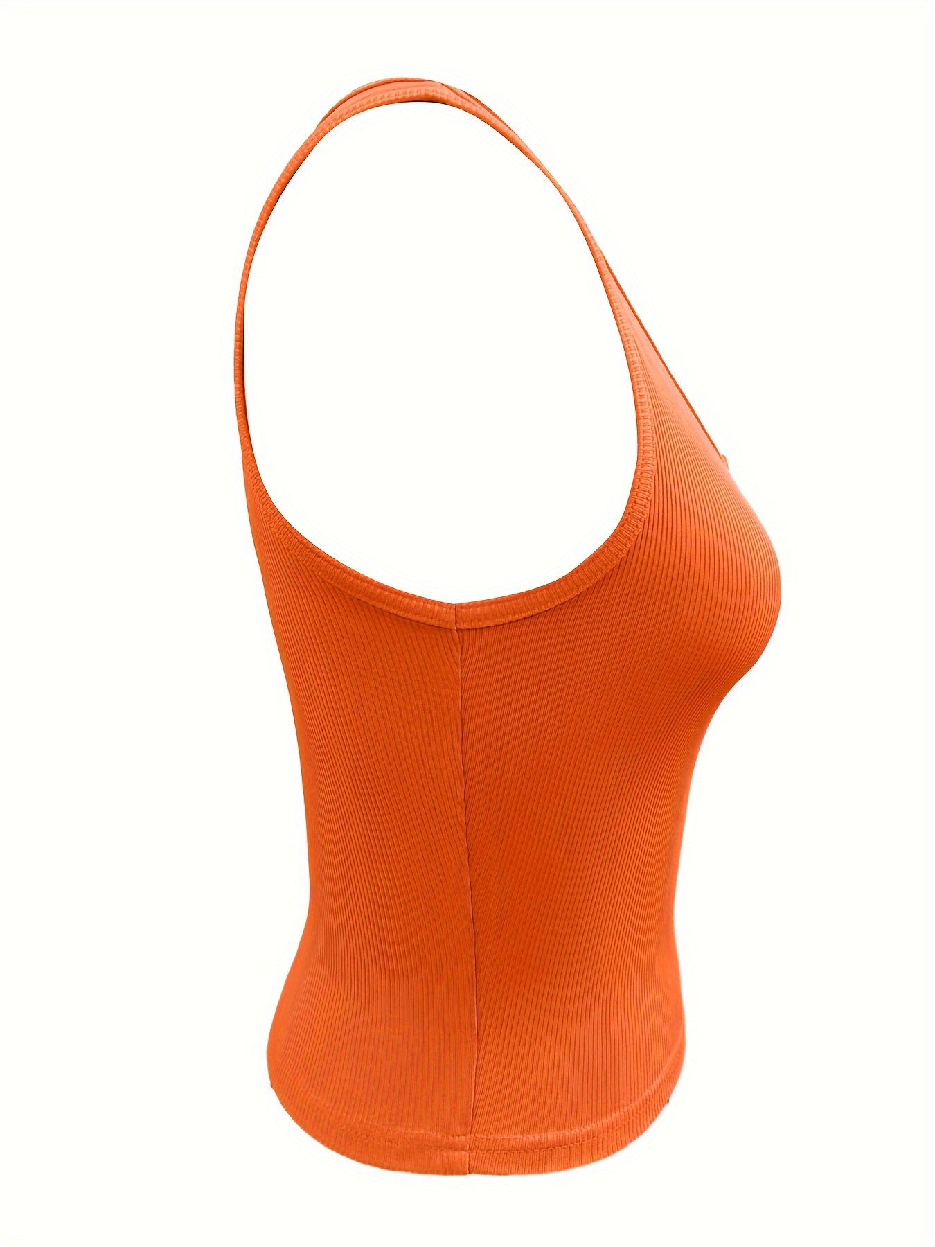 Women'S Fashionable Small V-Neck Tank Top - Light Blue, Ribbed, Notched Collar, Solid Color, Perfect for Spring/Summer/Fall, Casual Attire, Casual Wear|Vneck Top|Ribbed Texture