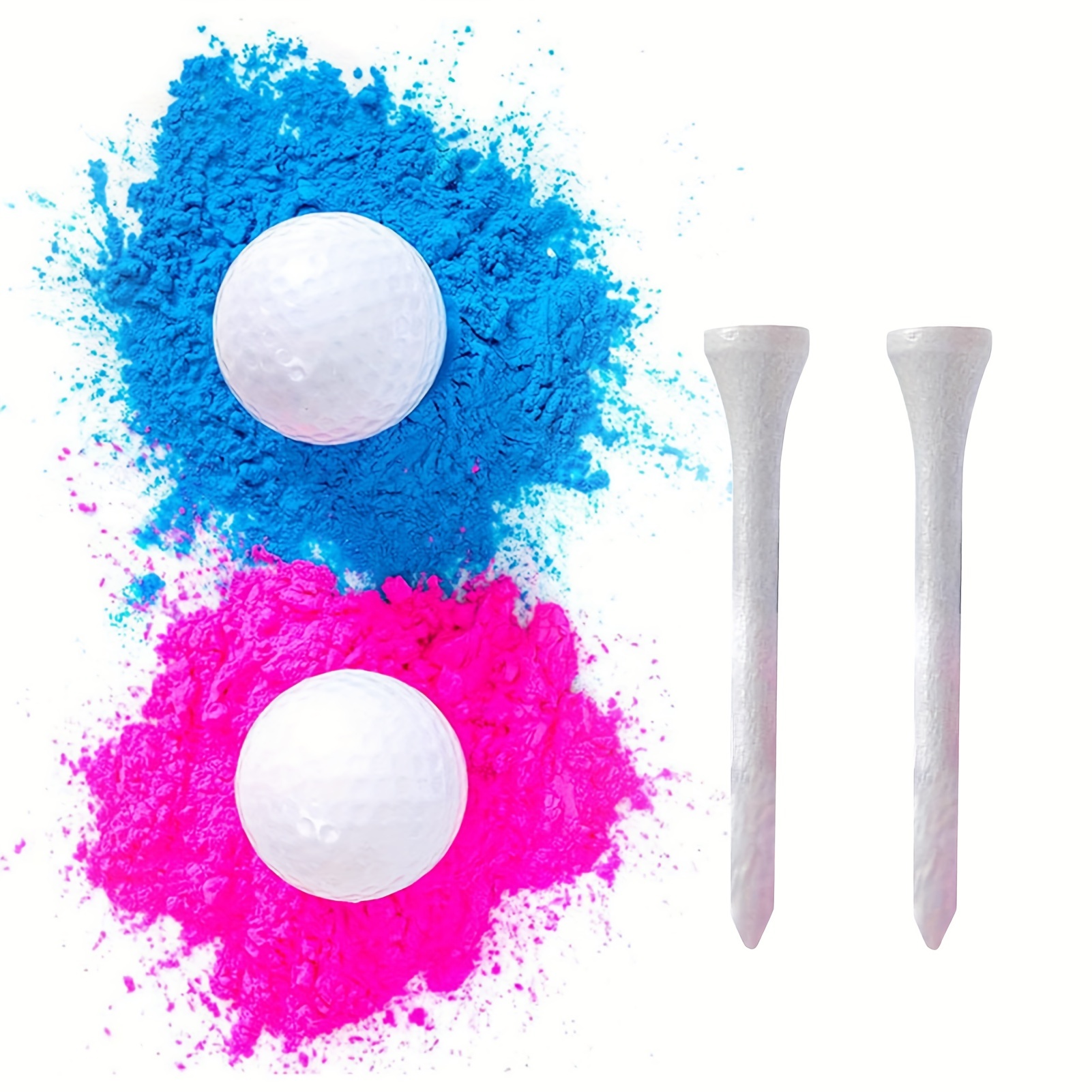  Gender Reveal Baseball Set - (1 Blue Ball, 1 Pink Ball)  Exploding with Powder - Best Idea for Boy or Girl Baby Revealing Party Cute  Gender Reveal Ideas Explosive Gender