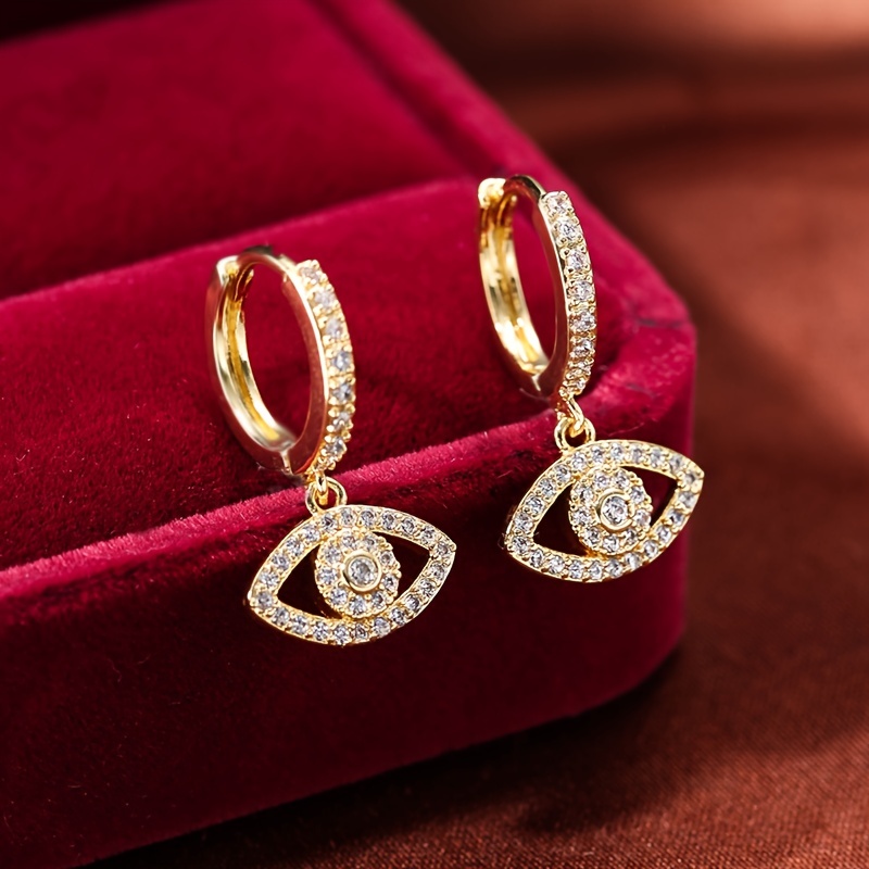 6 Styles Cubic Zirconia Decor Earring Hooks 18k Golden - Temu Canada