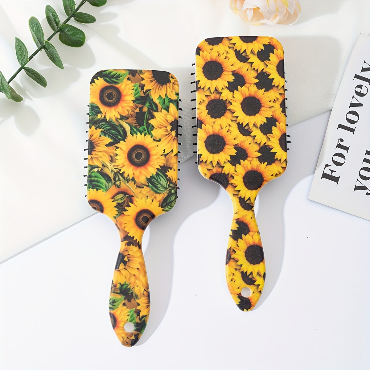 

1pcs Sunflower Airbag Comb Style Comb Flower Decor Wide Teeth Scalp Massage Comb