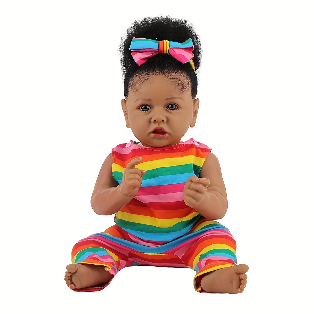 12 Inch Black Baby Dolls with Clothes A,frican Realistic Baby
