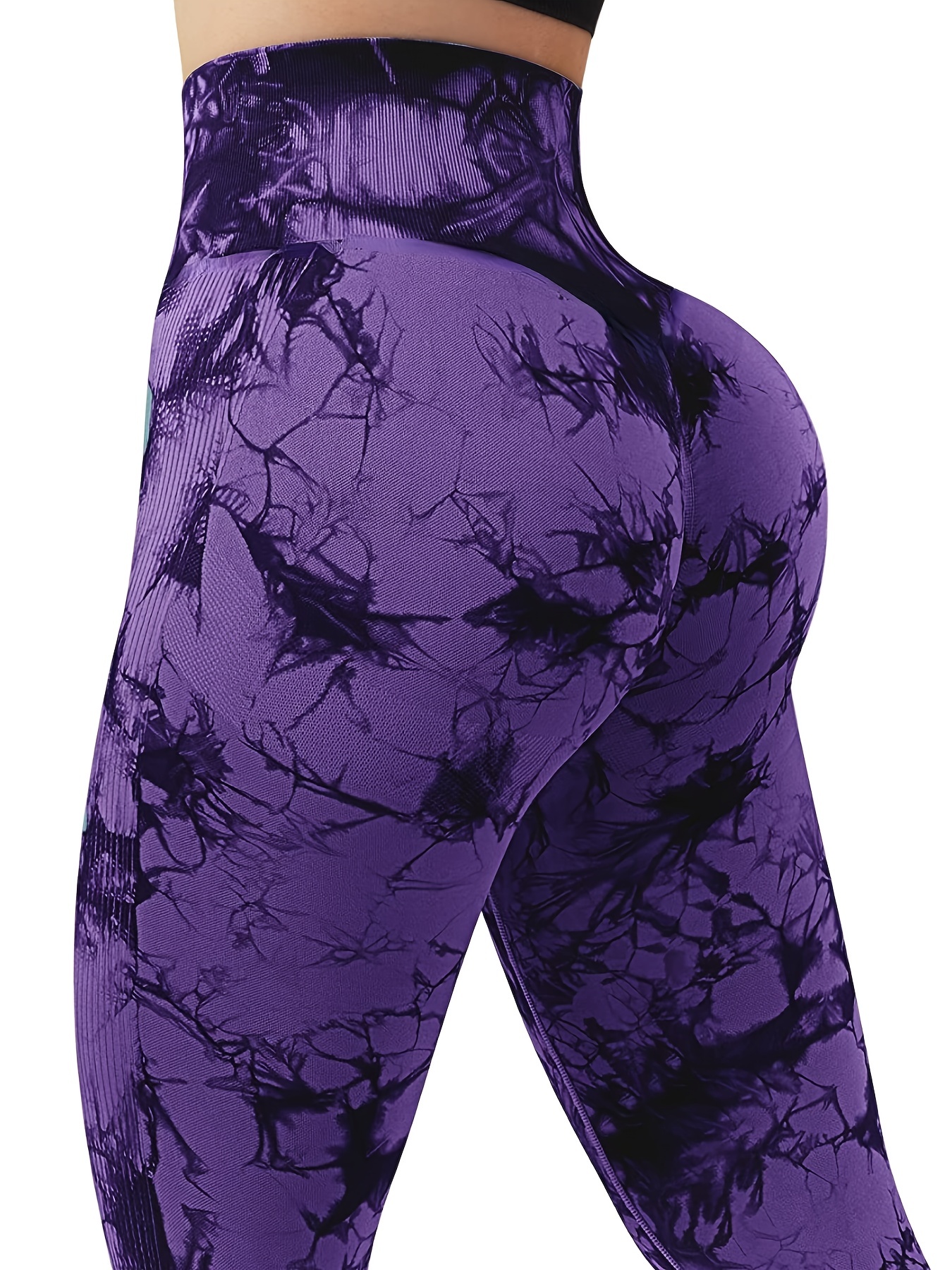 OMKAGI Women Scrunch Butt Lifting Leggings Seamless High Waisted Workout  Yoga Pants(S,88-Orchid Purple)