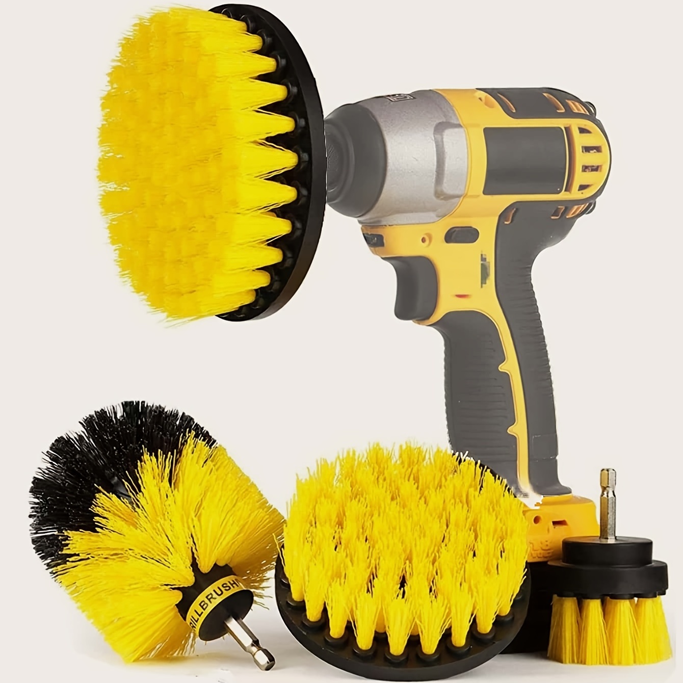 5pcs/set Small Drill Brush Kit, Electric Car Washer Cleaning Brush
