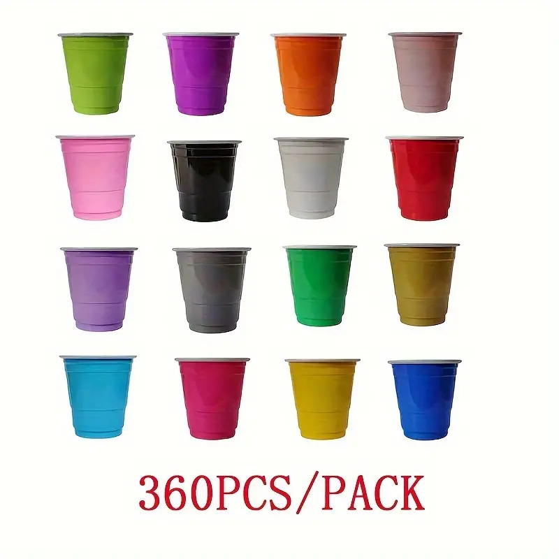 360 Pezzi Bicchieri Plastica Monouso Bicolore 2 Once Bevande - Temu Italy